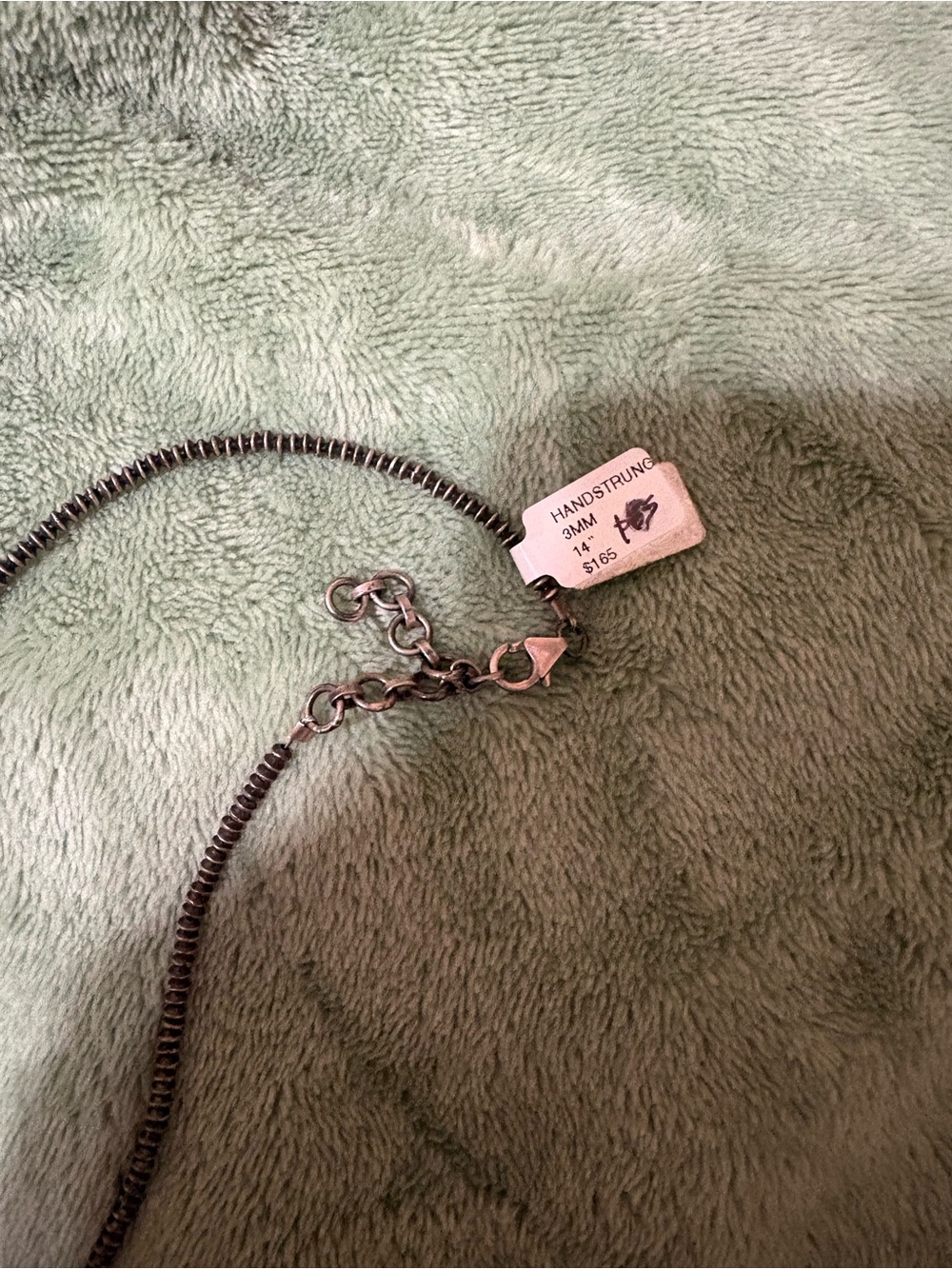Sterling Silver Beaded Necklace - “Navajo pearls” - Picture 2 of 2